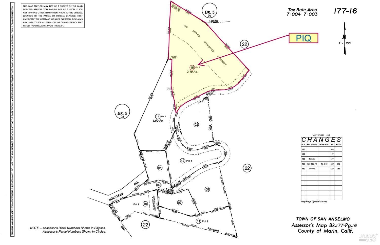 0 Holstein Road San Anselmo CA 94960