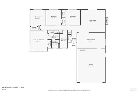 844 Cedarwood Lane Petaluma CA 94954