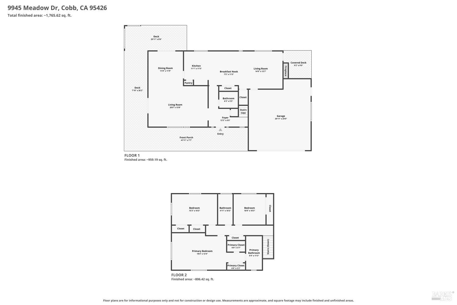 9945 Meadow Drive Cobb CA 95426