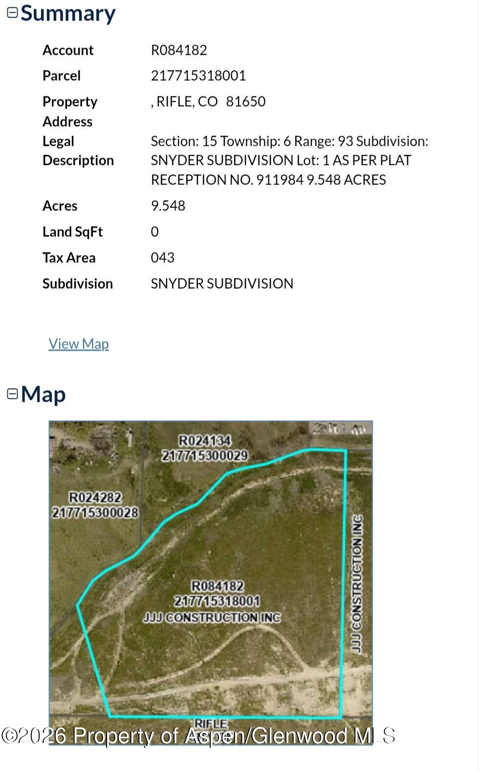 Tbd Snyder Subdivision Rifle CO 81650