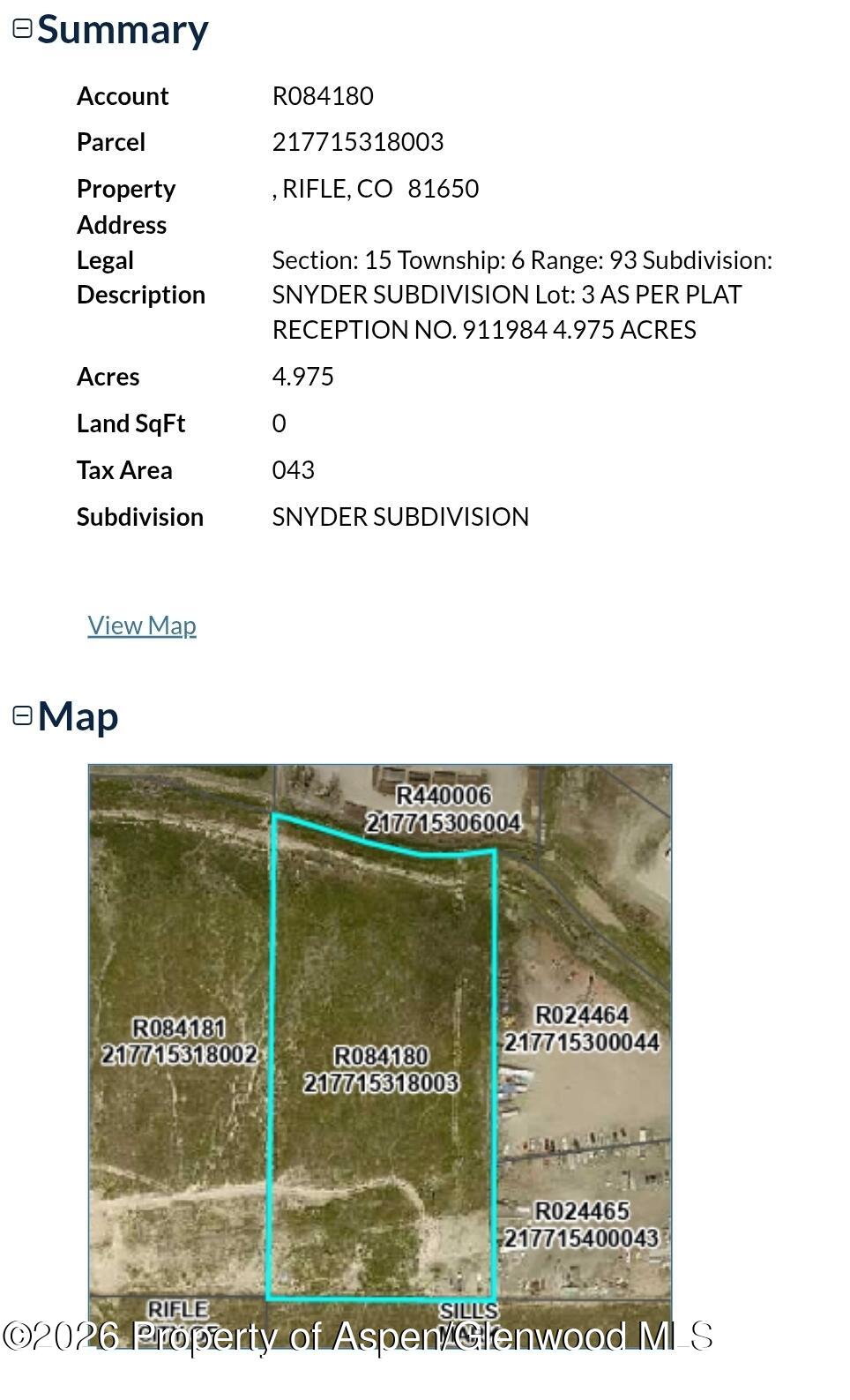Tbd Snyder Subdivision Rifle CO 81650