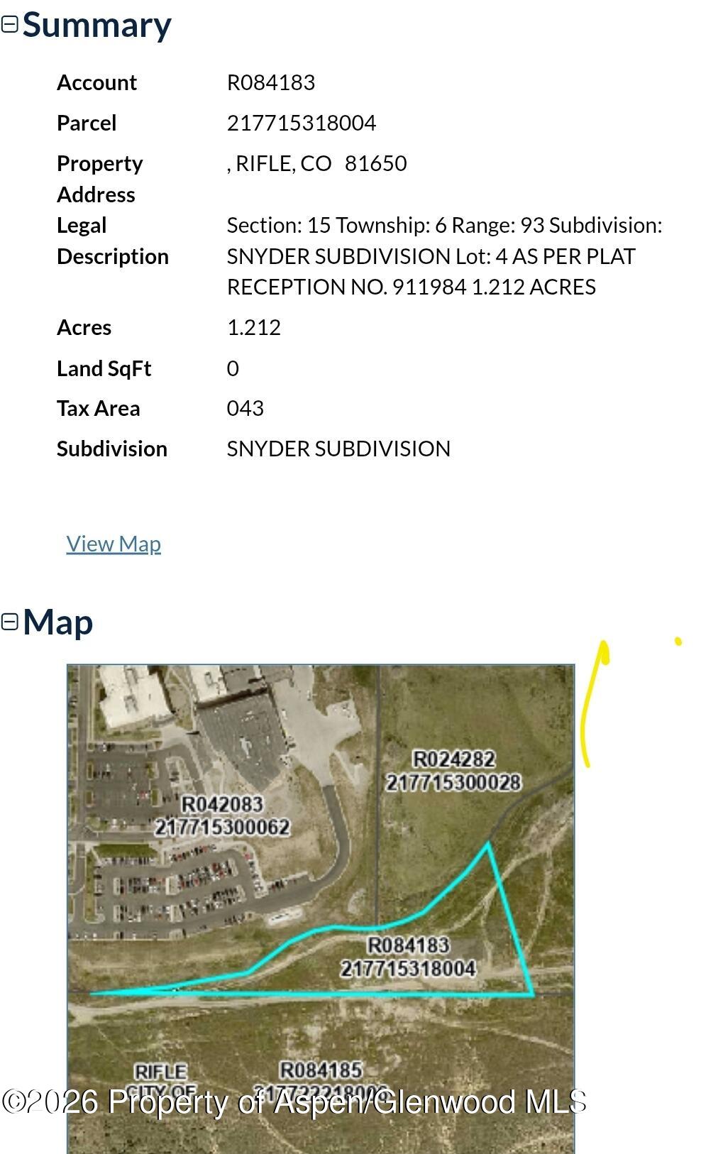 Rifle CO, Tbd Snyder Subdivision