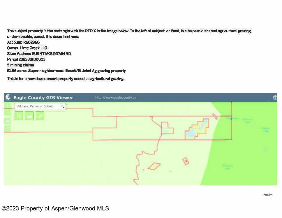 Tbd Woods Lake Area, Basalt Rural Basalt CO 81621