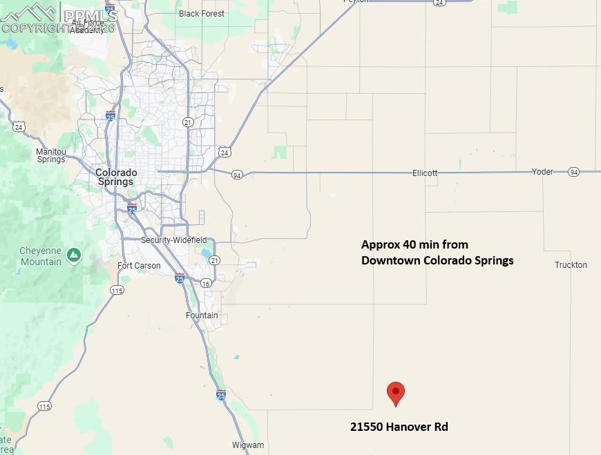 21550 Hanover Road Colorado Springs CO 80928