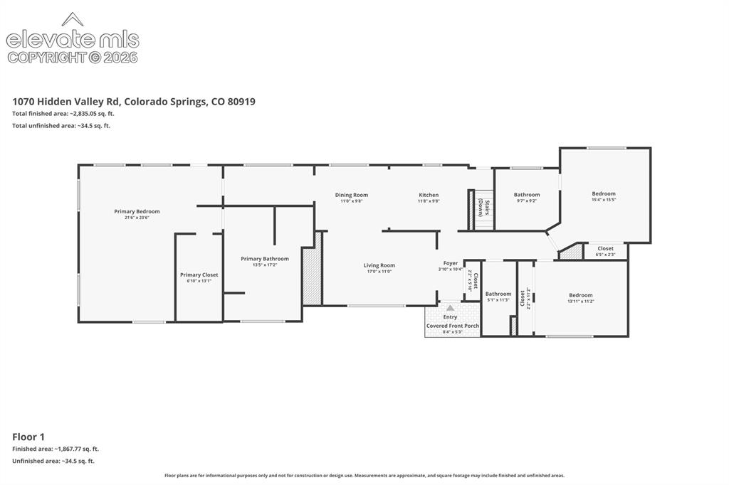 1070 Hidden Valley Road Colorado Springs CO 80919