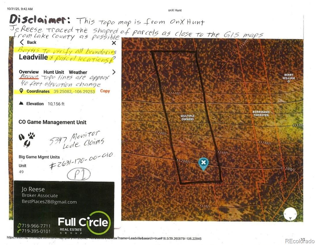 5347 Monitor Lode Claims Leadville CO 80461
