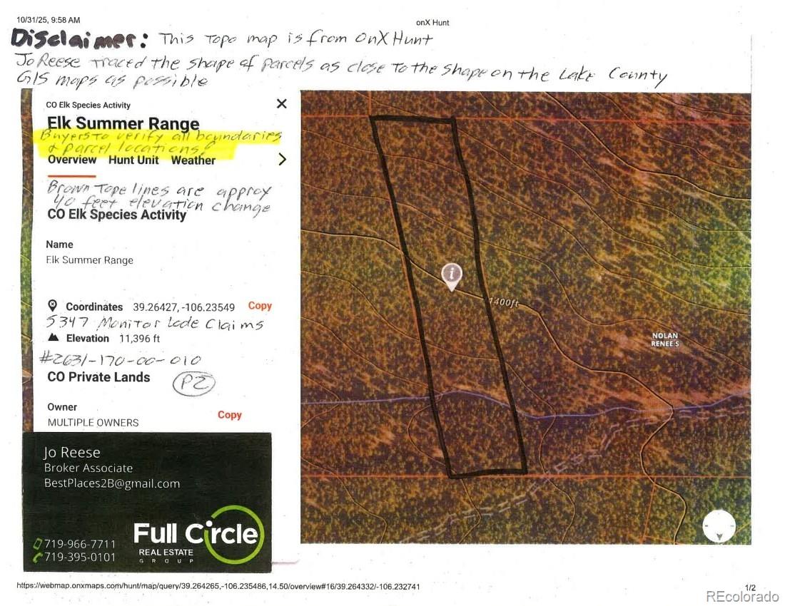 5347 Monitor Lode Claims Leadville CO 80461