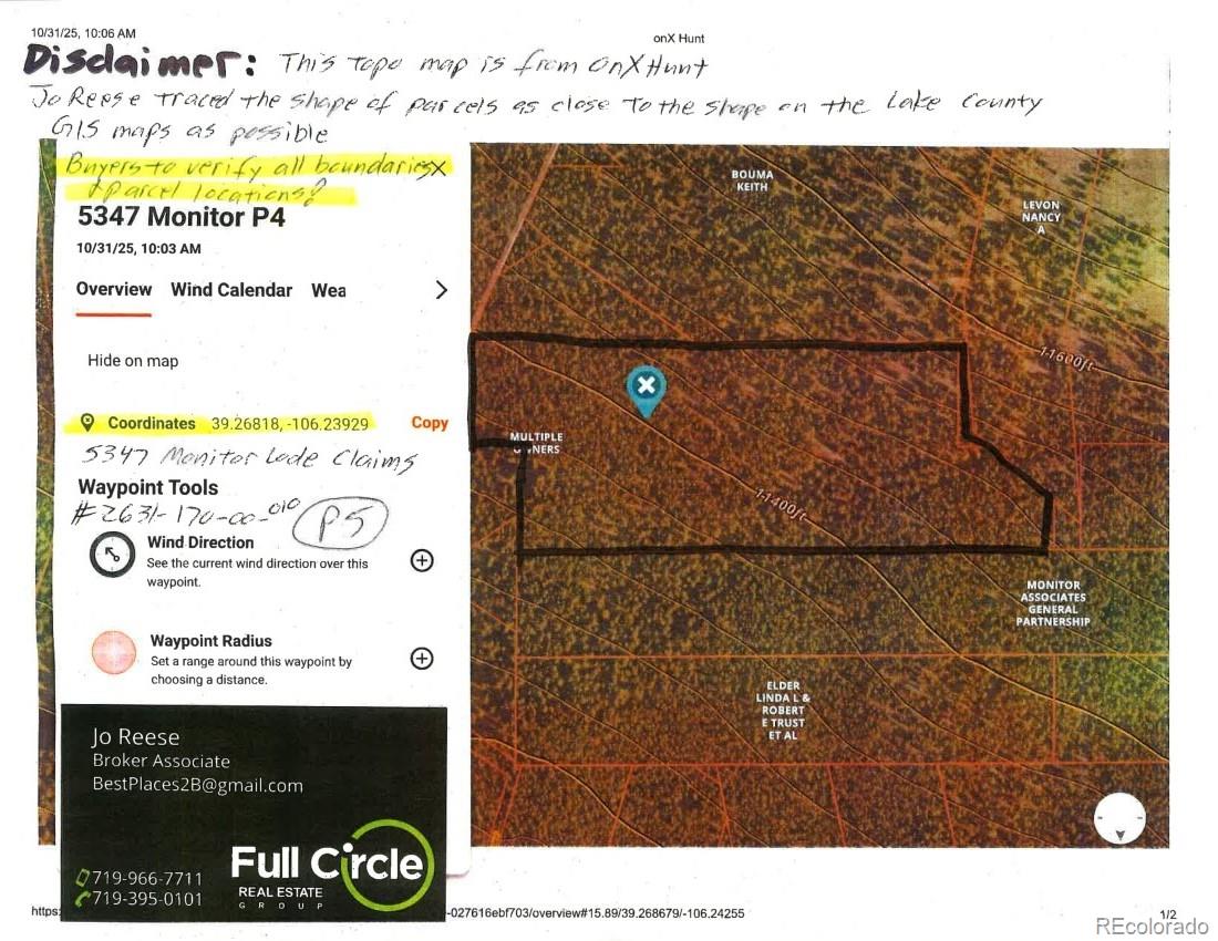 5347 Monitor Lode Claims Leadville CO 80461