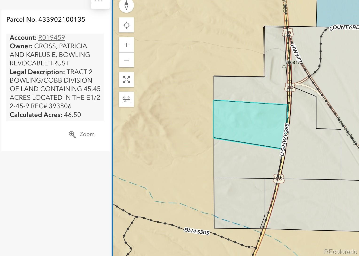 Tract 2 Bowling/cobb Division Of Land Saguache CO 81143