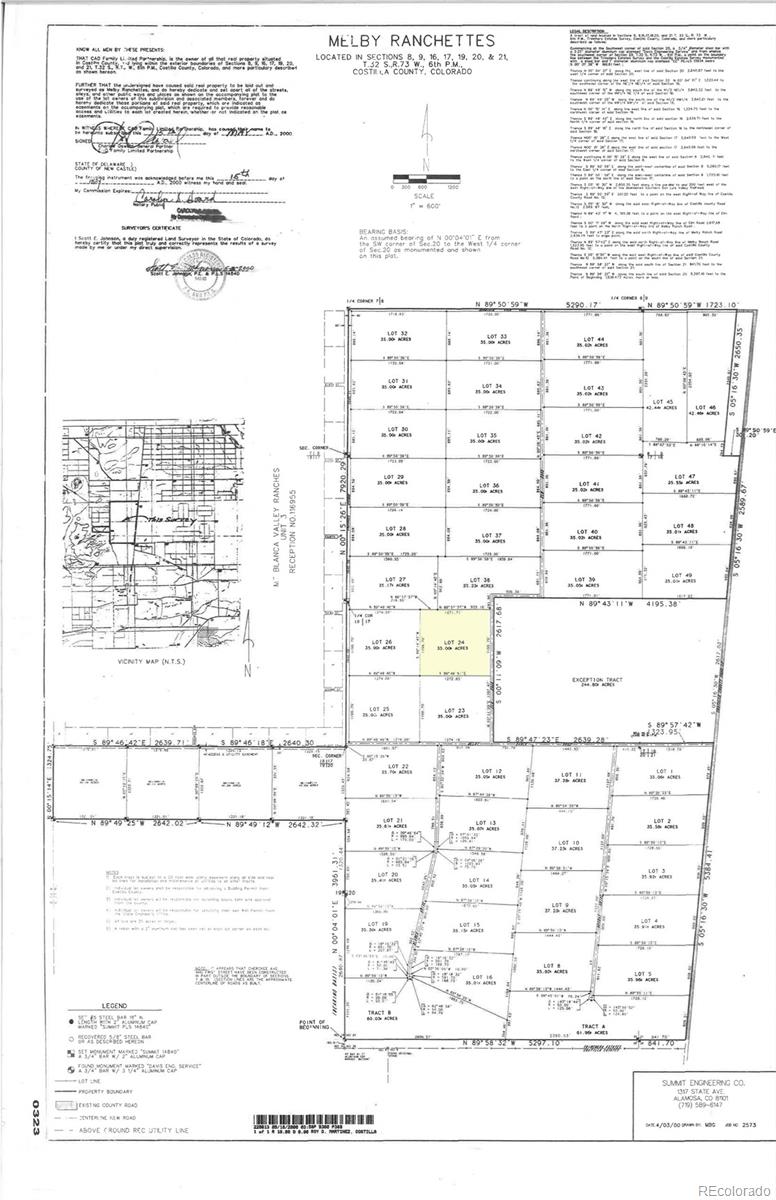 35 Acres Melby Ranchettes San Acacio CO 81151