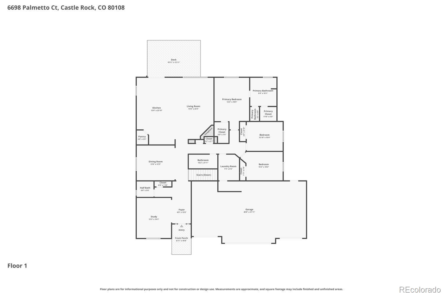 6698 Palmetto Court Castle Rock CO 80108