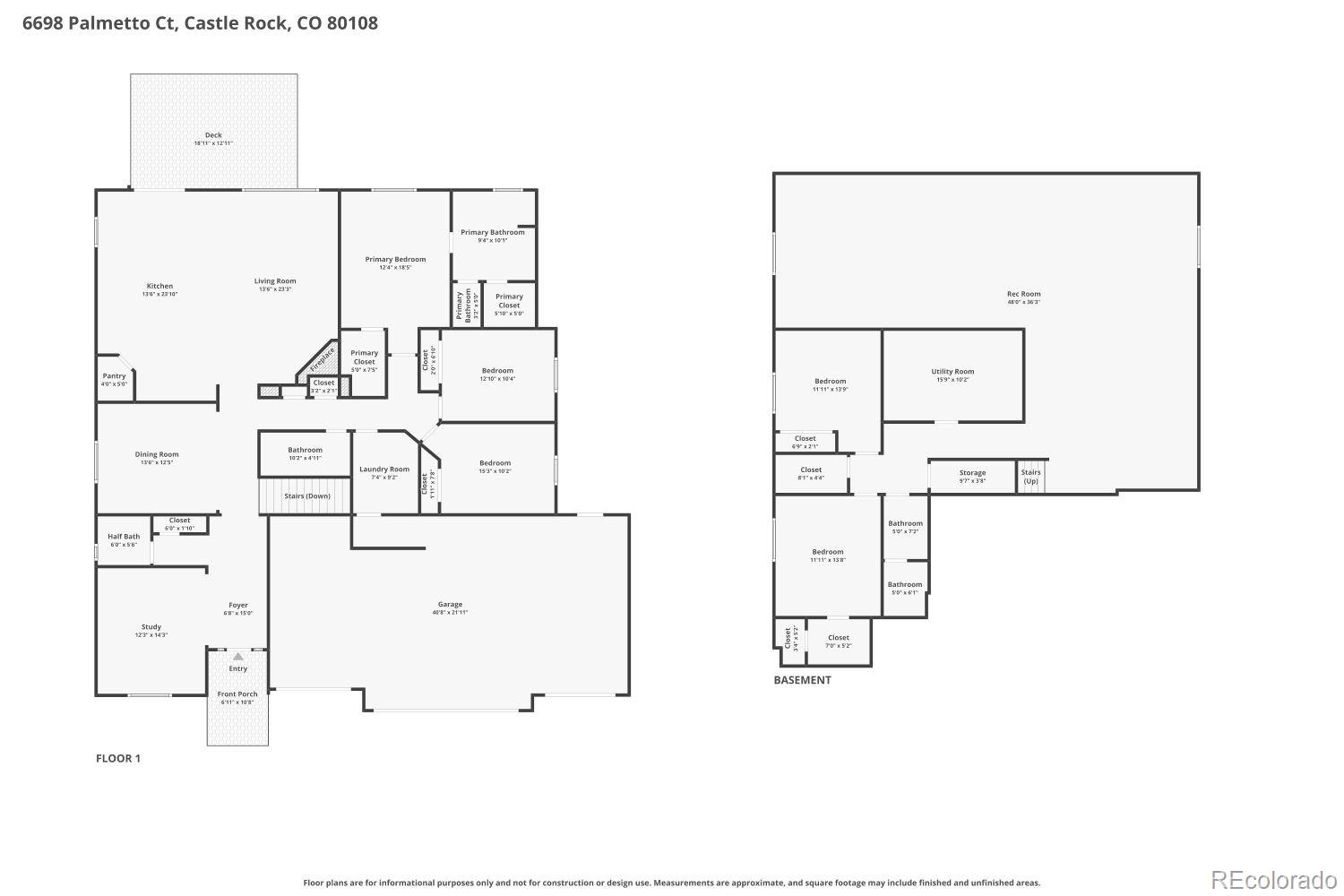 6698 Palmetto Court Castle Rock CO 80108