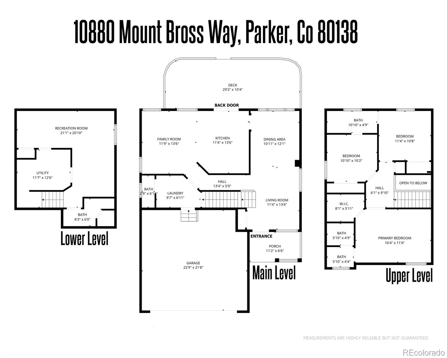 10880 Mount Bross Way Parker CO 80138