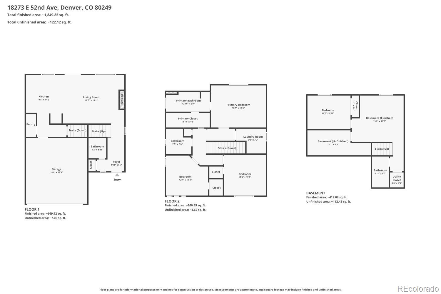 18273 E 52nd Avenue Denver CO 80249