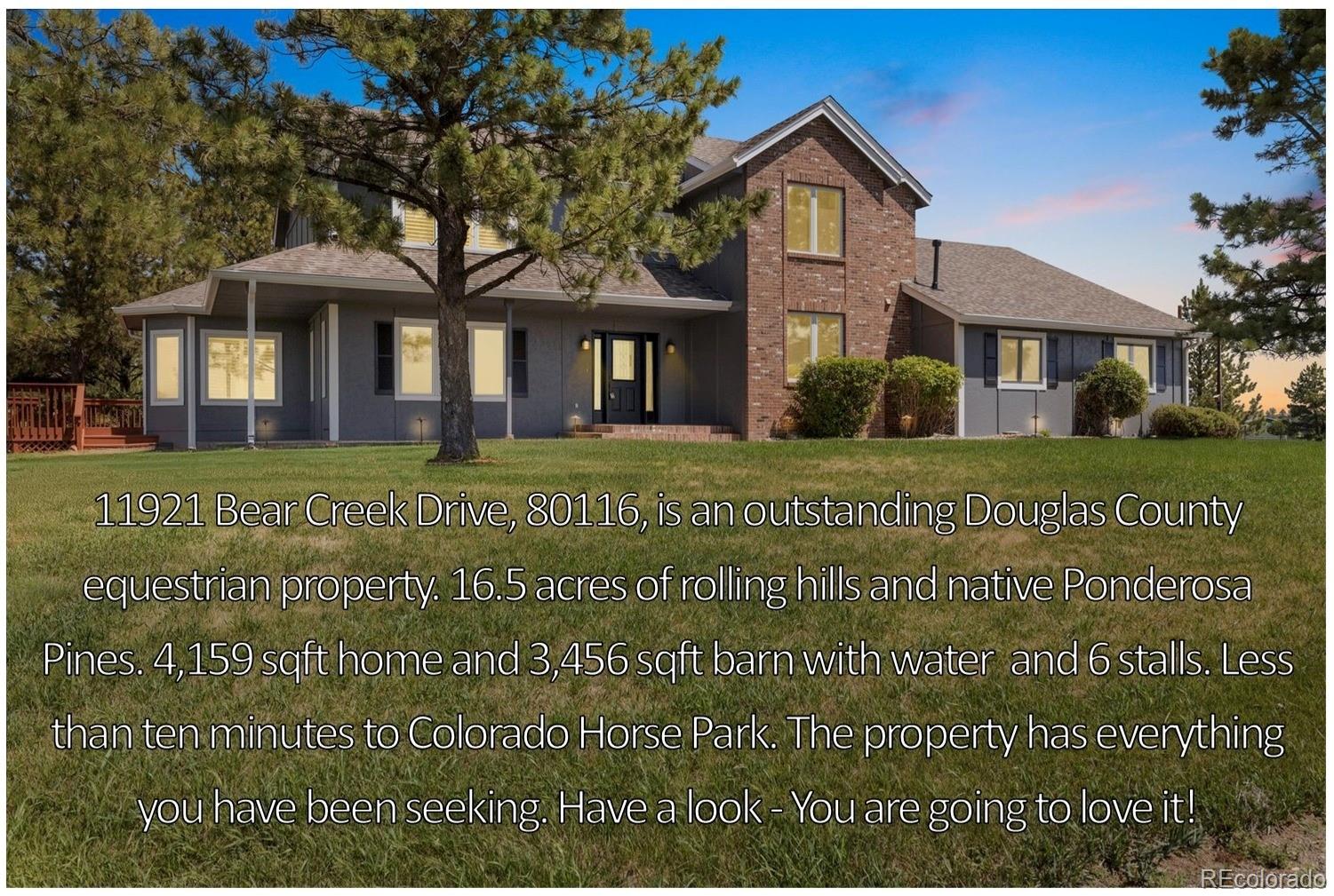 11921 Bear Creek Drive Franktown CO 80116