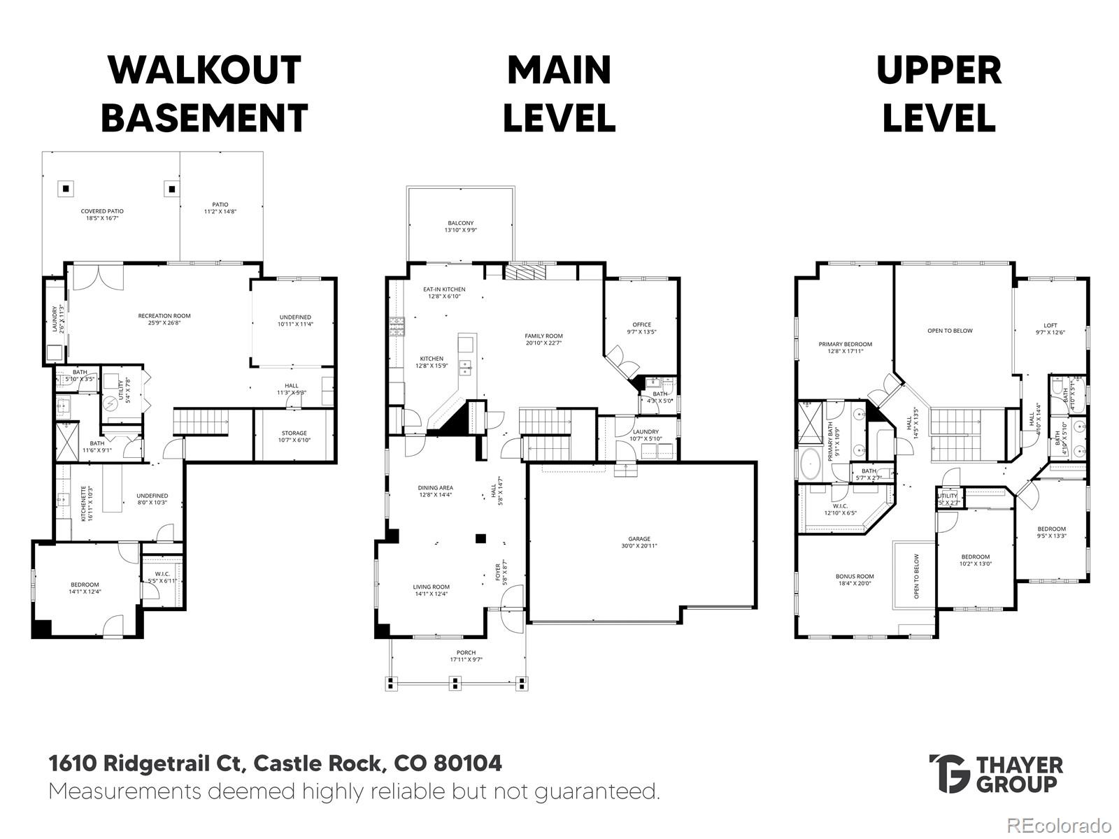 1610 Ridgetrail Court Castle Rock CO 80104