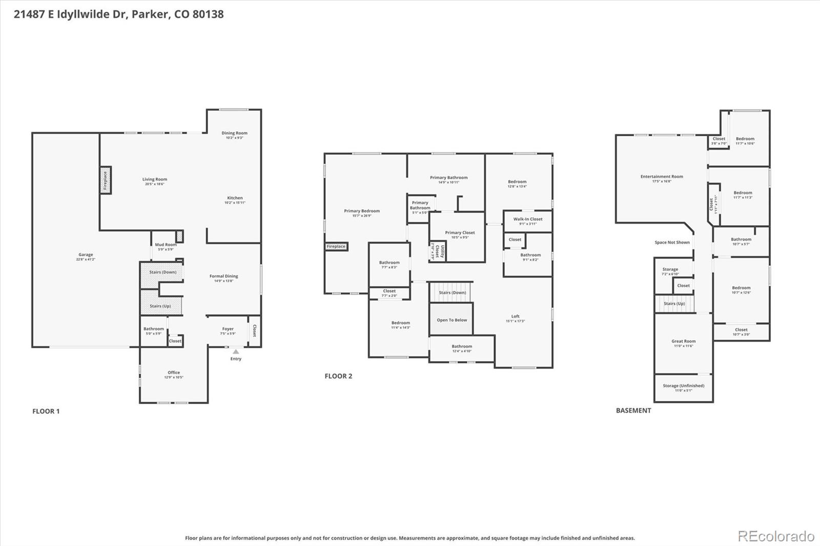 21487 E Idyllwilde Drive Parker CO 80138