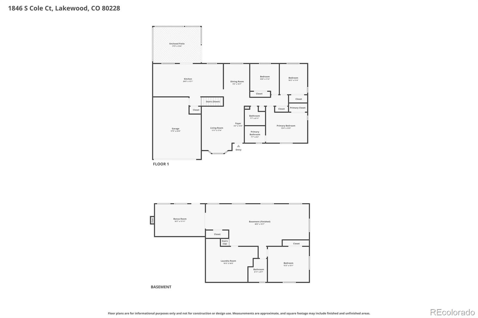 1846 S Cole Court Lakewood CO 80228