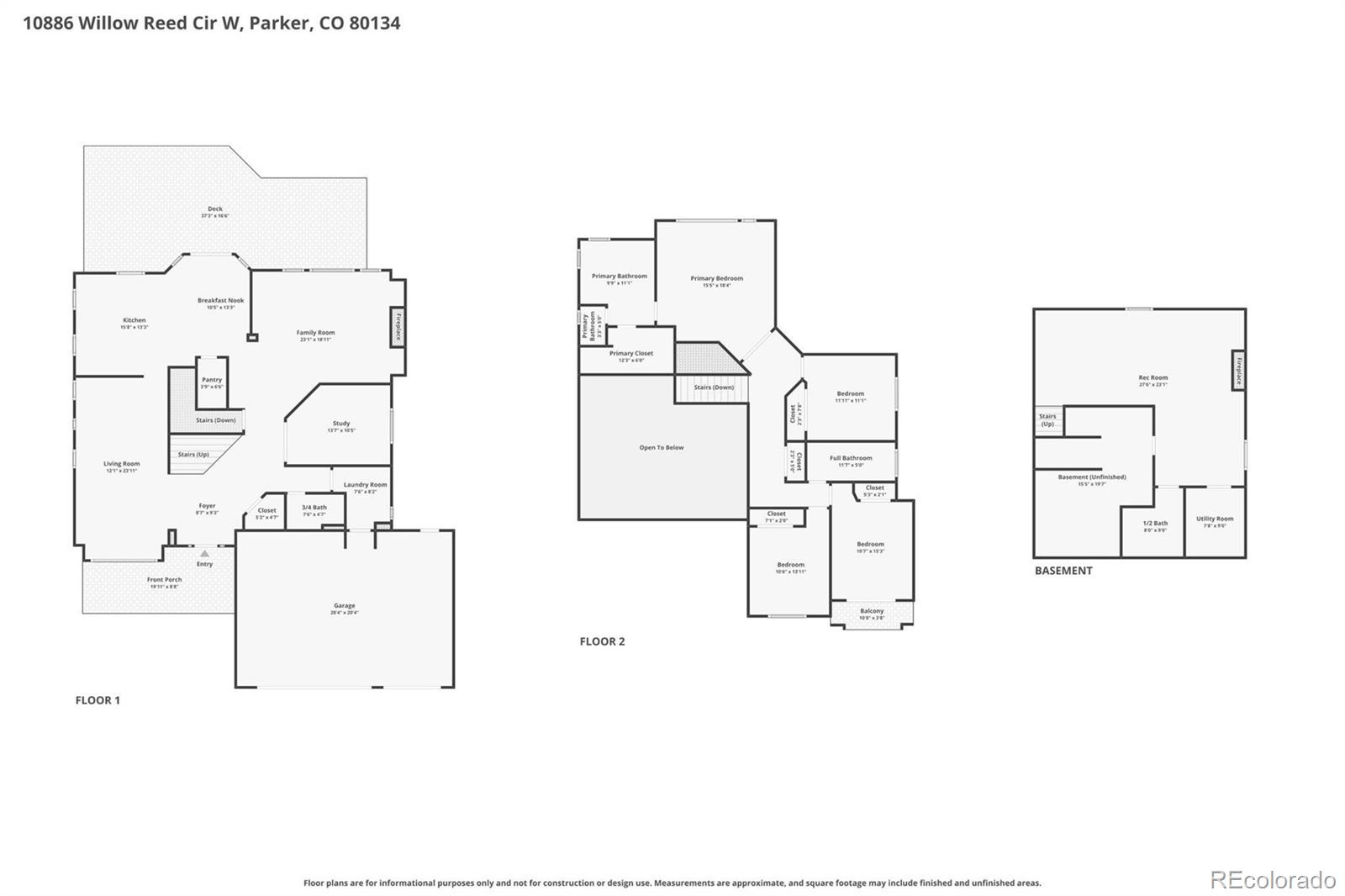 10886 Willow Reed Circle Parker CO 80134