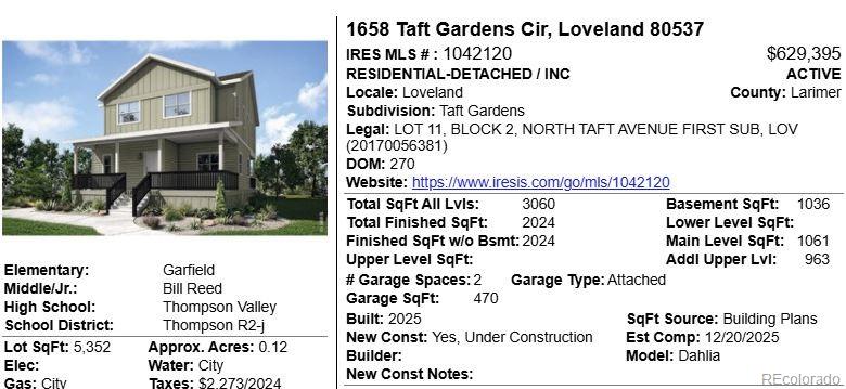 1575 Gard Drive Loveland CO 80537