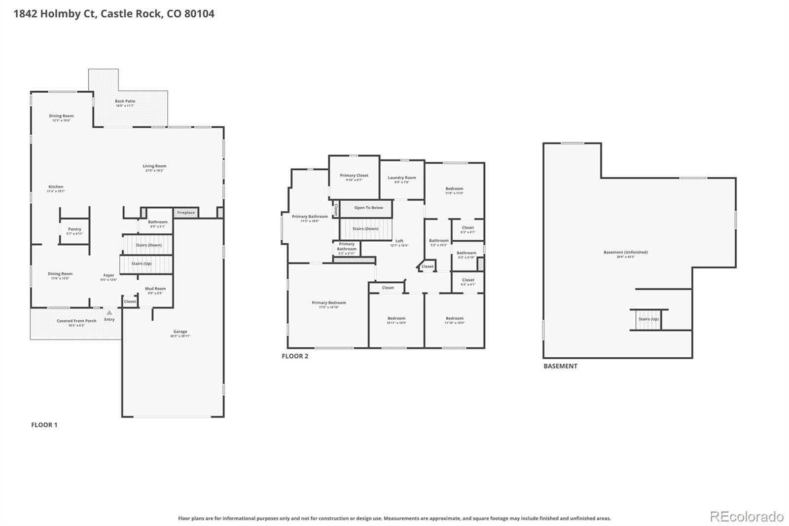 1842 Holmby Court Castle Rock CO 80104
