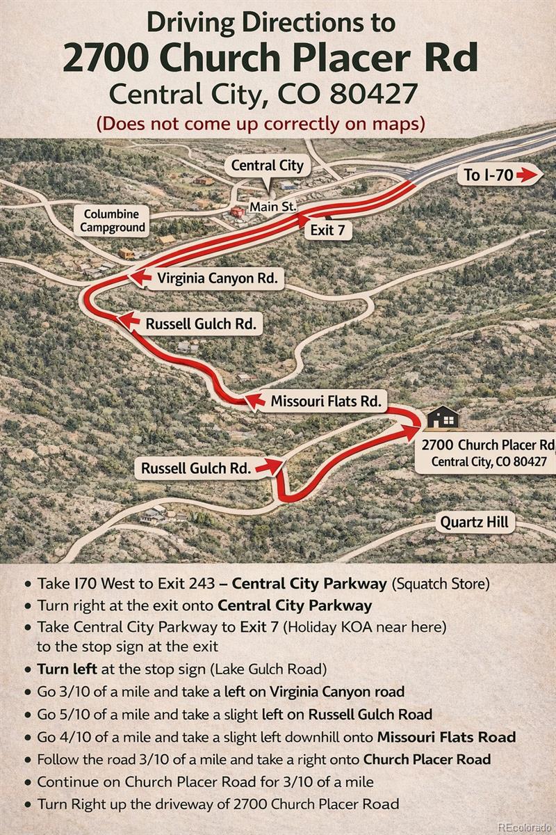 2700 Church Placer Road Central City CO 80427