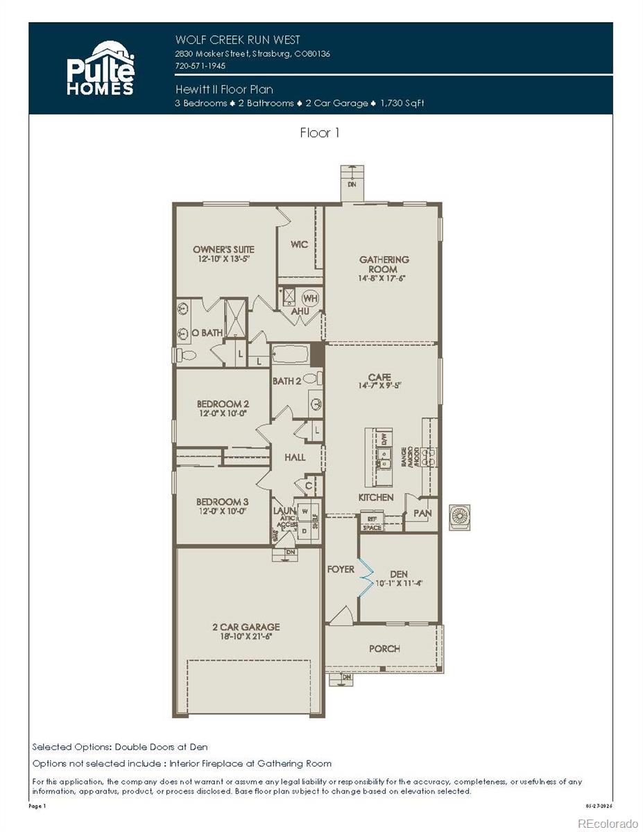 2742 Mosker Street Strasburg CO 80136