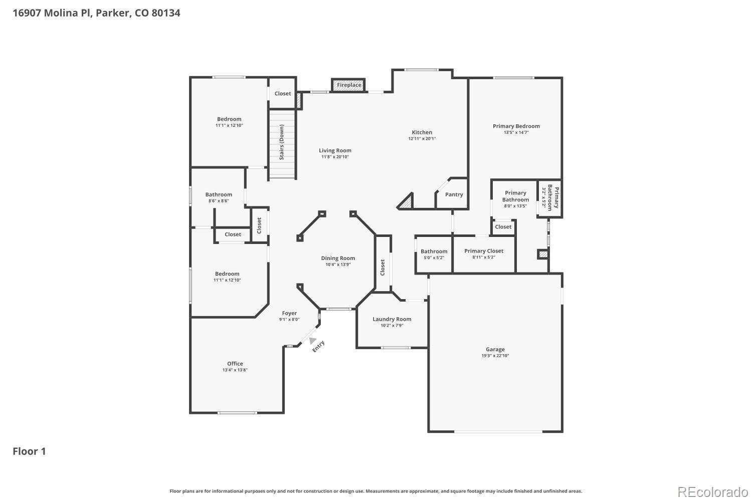 16907 Molina Place Parker CO 80134