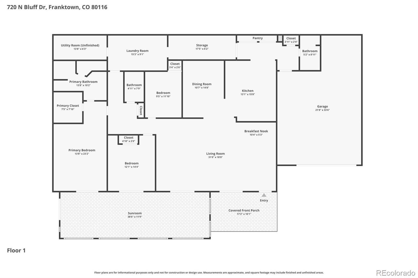 720 N Bluff Drive Franktown CO 80116