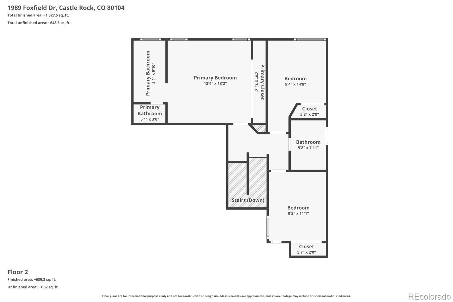 1989 Foxfield Drive Castle Rock CO 80104