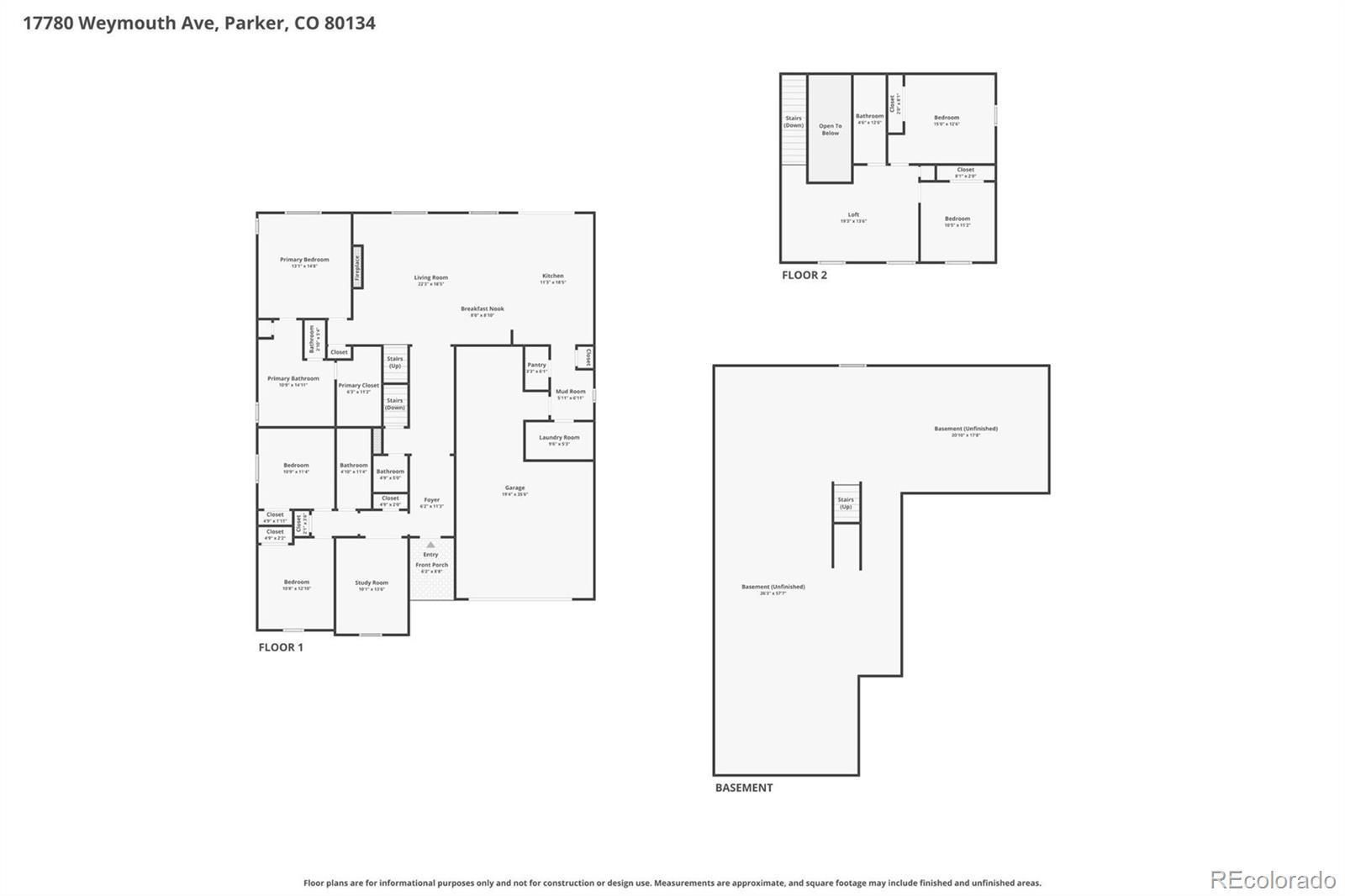 17780 Weymouth Avenue Parker CO 80134