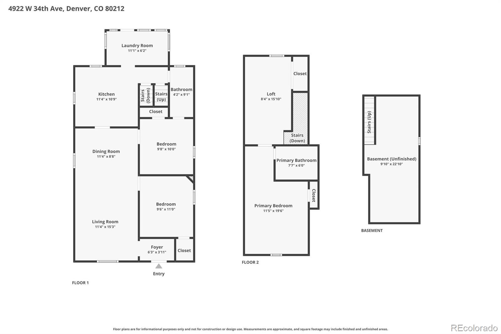 4922 W 34th Avenue Denver CO 80212