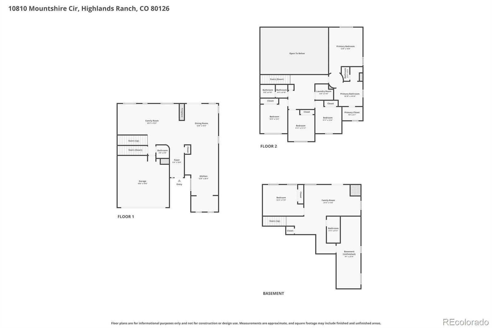 10810 Mountshire Circle Highlands Ranch CO 80126