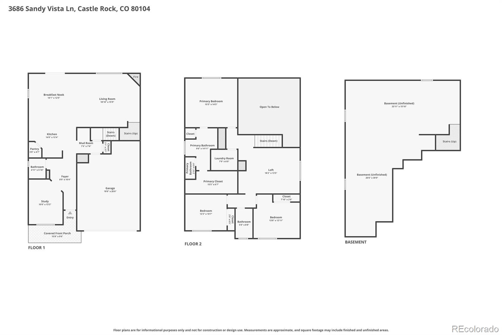 3686 Sandy Vista Lane Castle Rock CO 80104