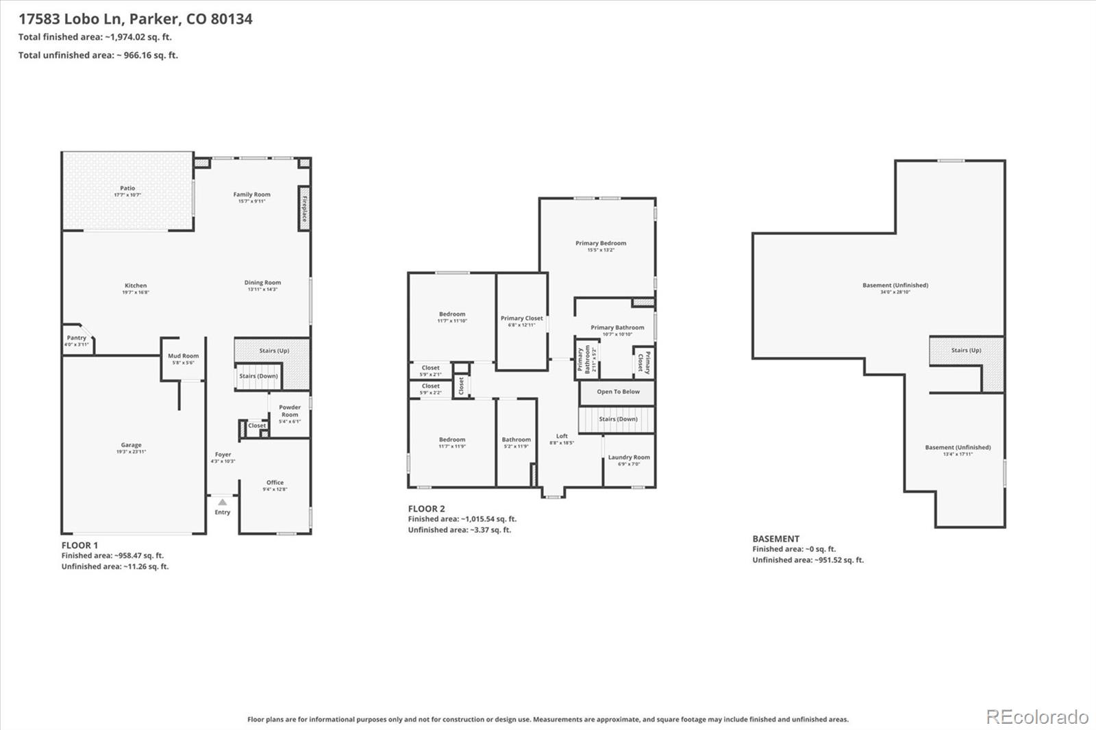 17583 Lobo Lane Parker CO 80134