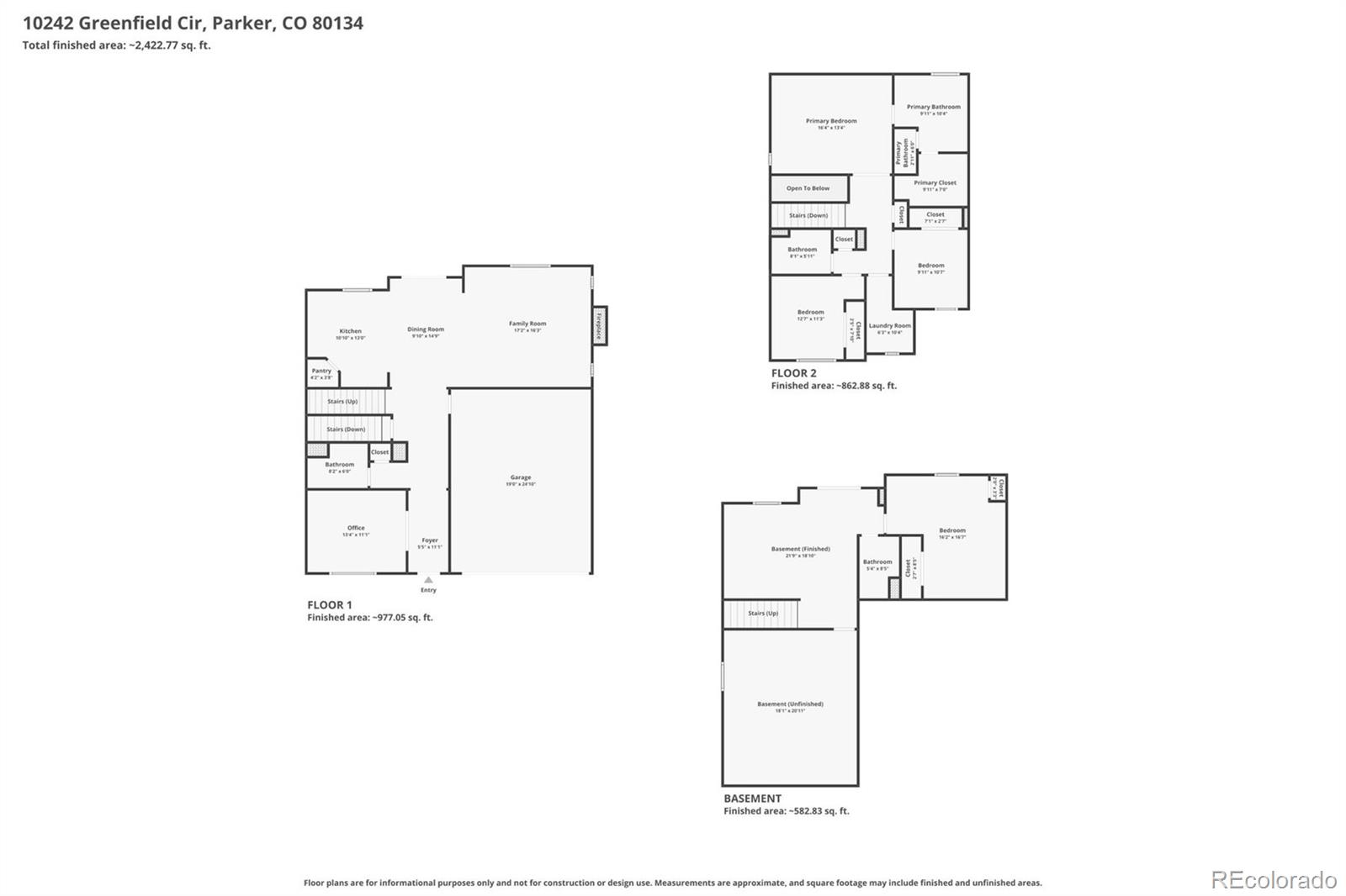 10242 Greenfield Circle Parker CO 80134