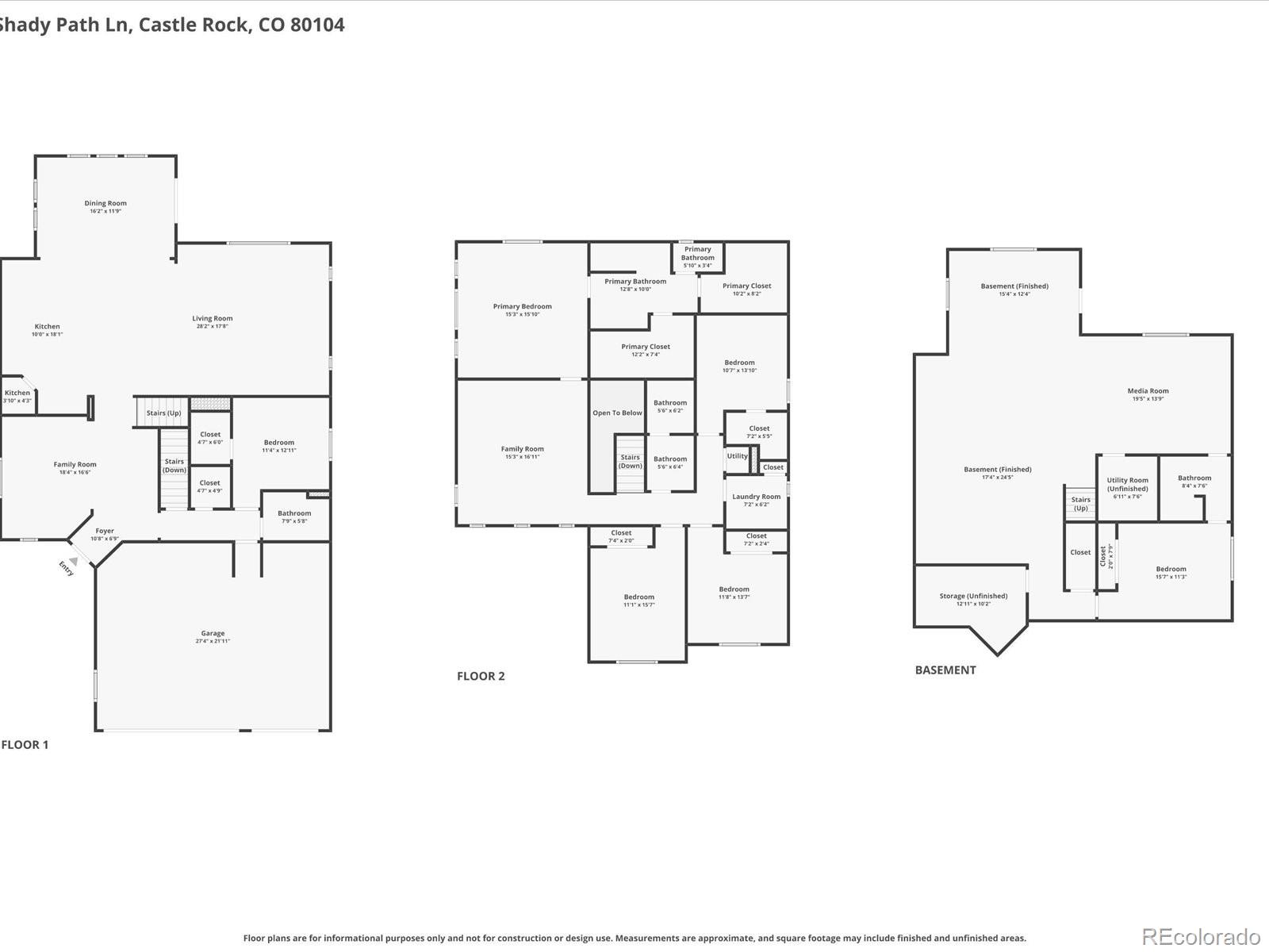 4510 Shady Path Lane Castle Rock CO 80104