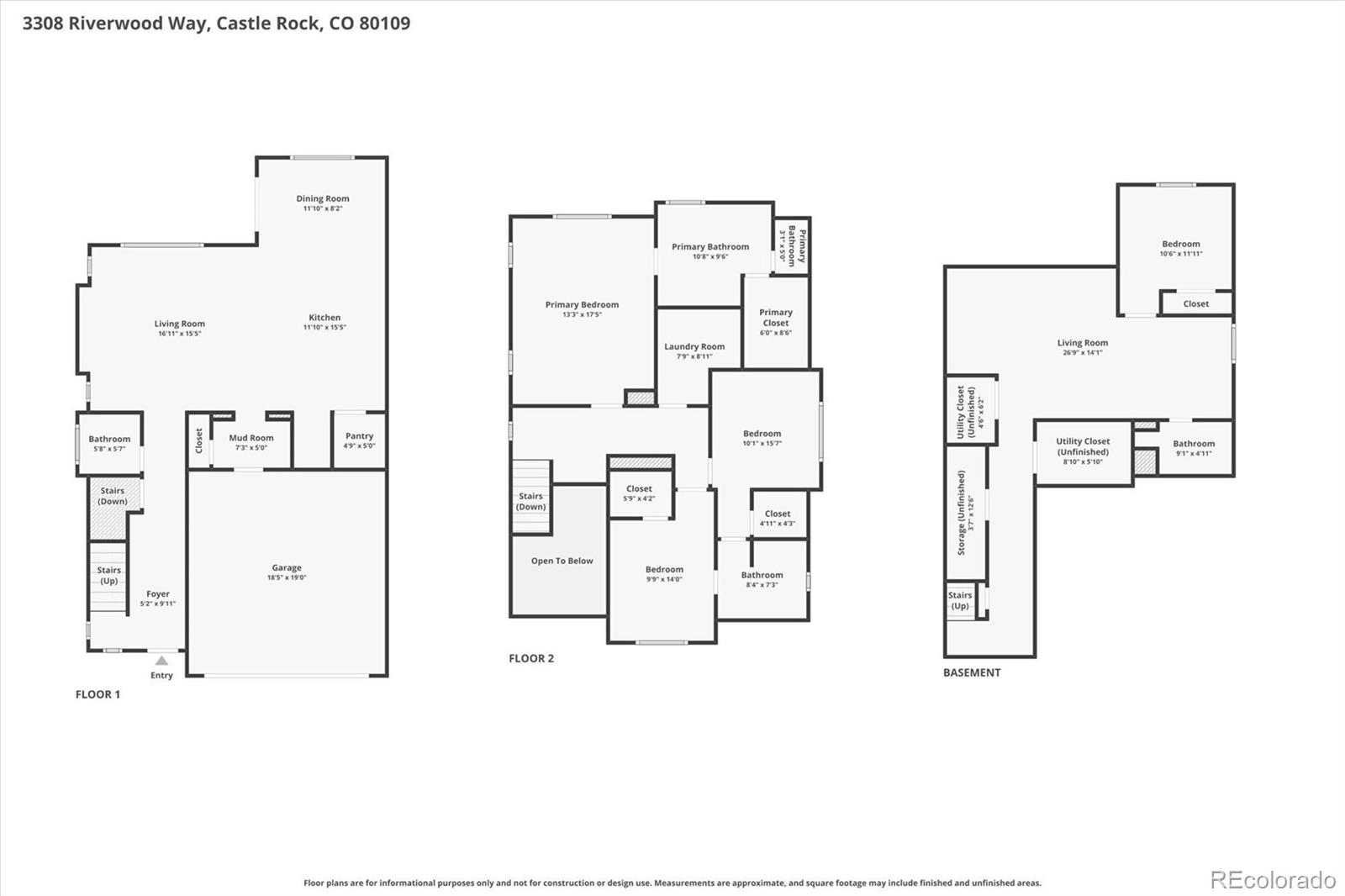 3308 Riverwood Way Castle Rock CO 80109