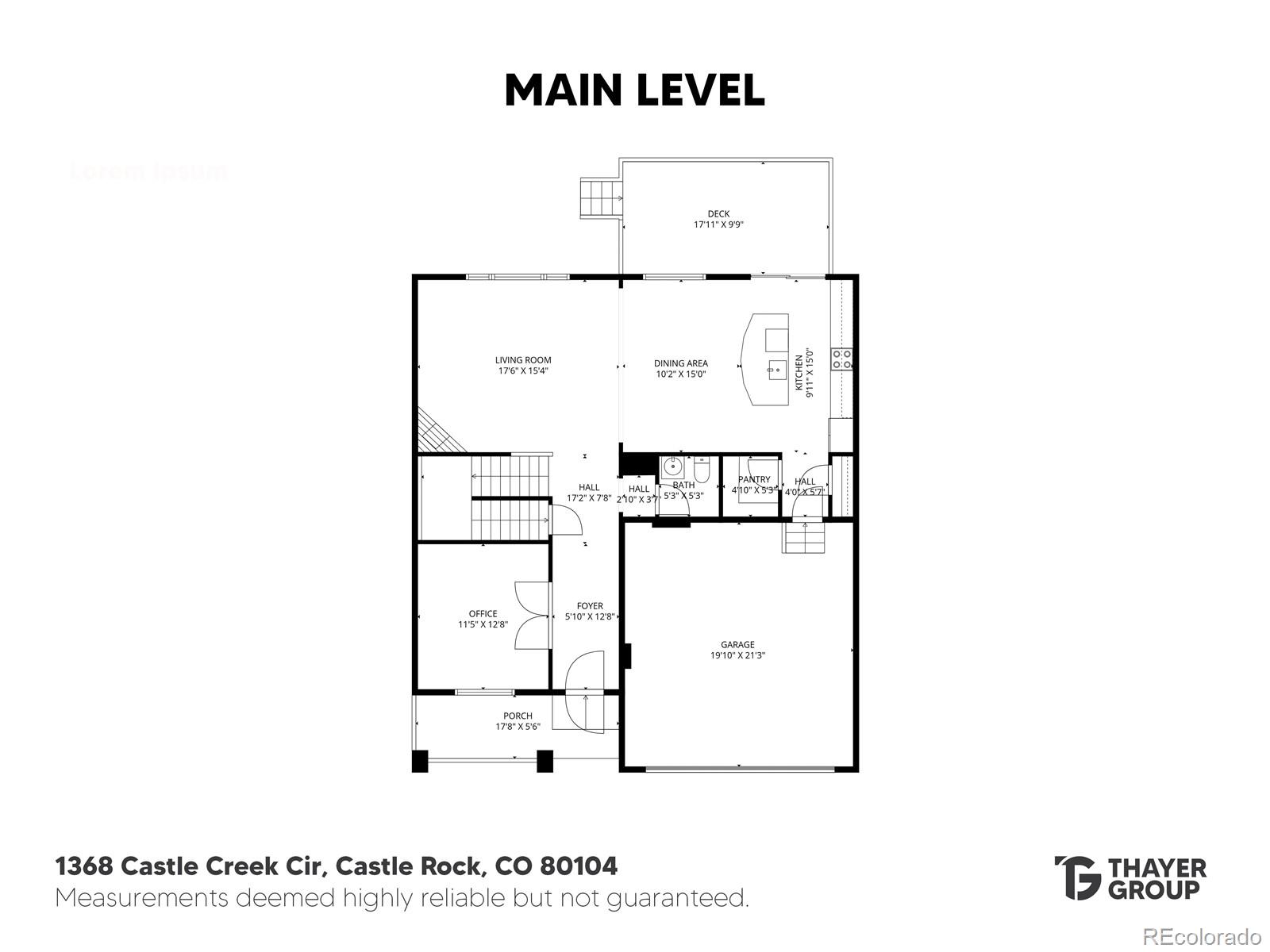 1368 Castle Creek Circle Castle Rock CO 80104