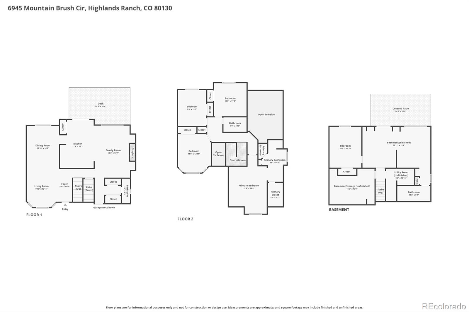 6945 Mountain Brush Circle Highlands Ranch CO 80130