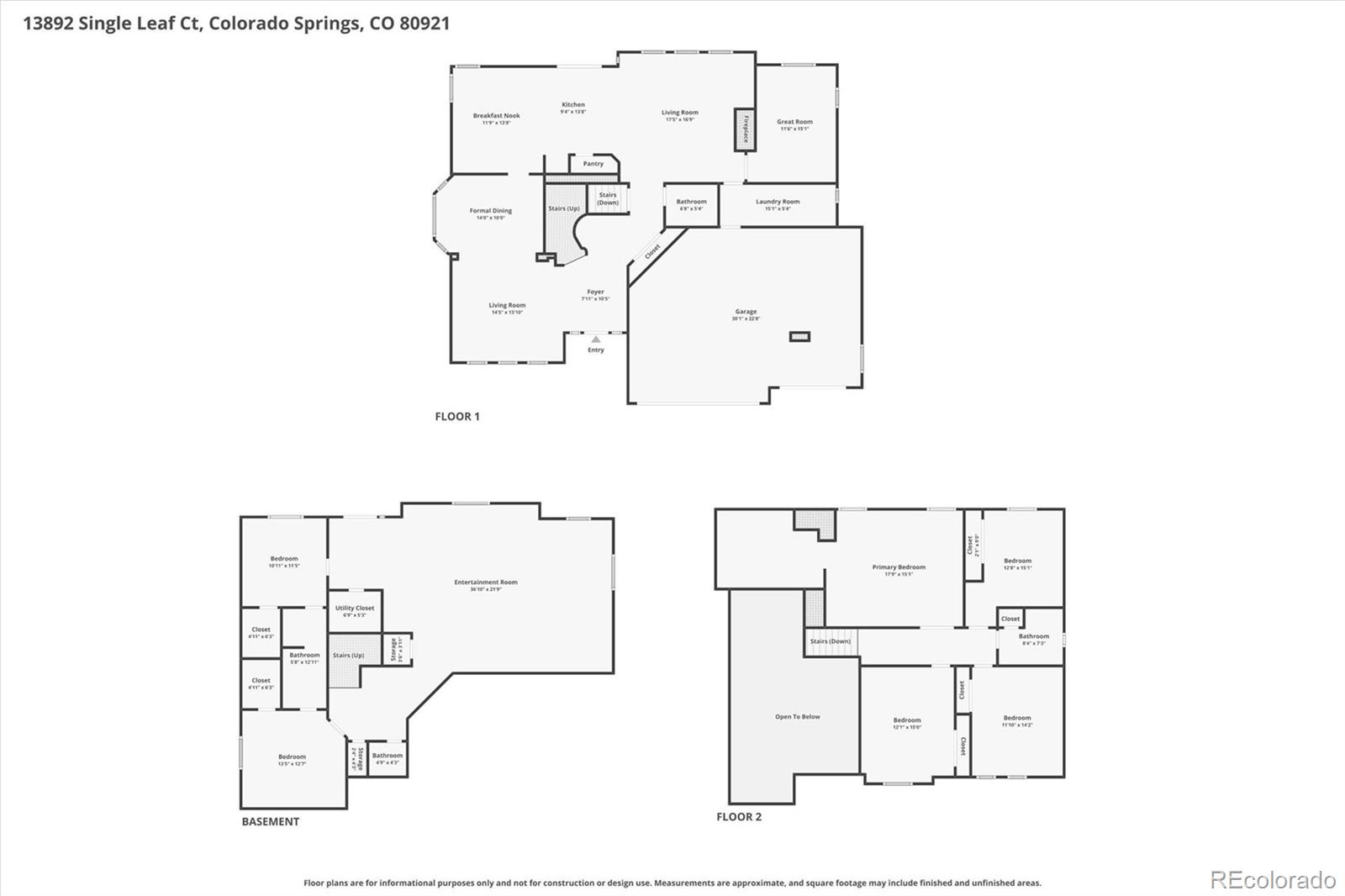 13892 Single Leaf Court Colorado Springs CO 80921