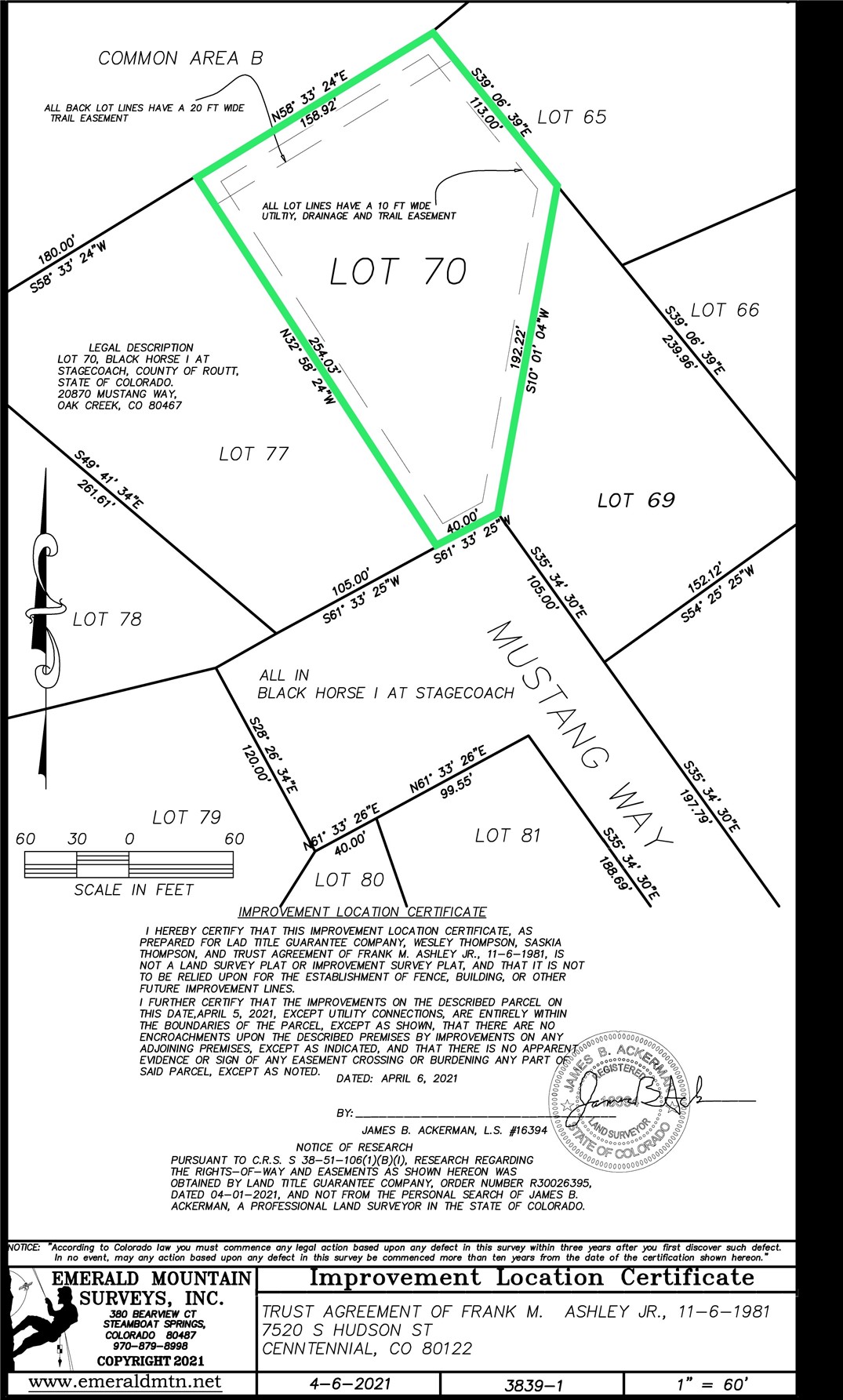 20870 Mustang Way Oak Creek CO 80467