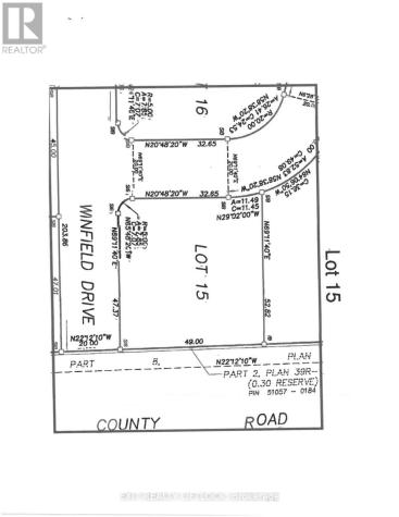 Lot 15 Winfield Drive Port Hope ON L1A 3V5