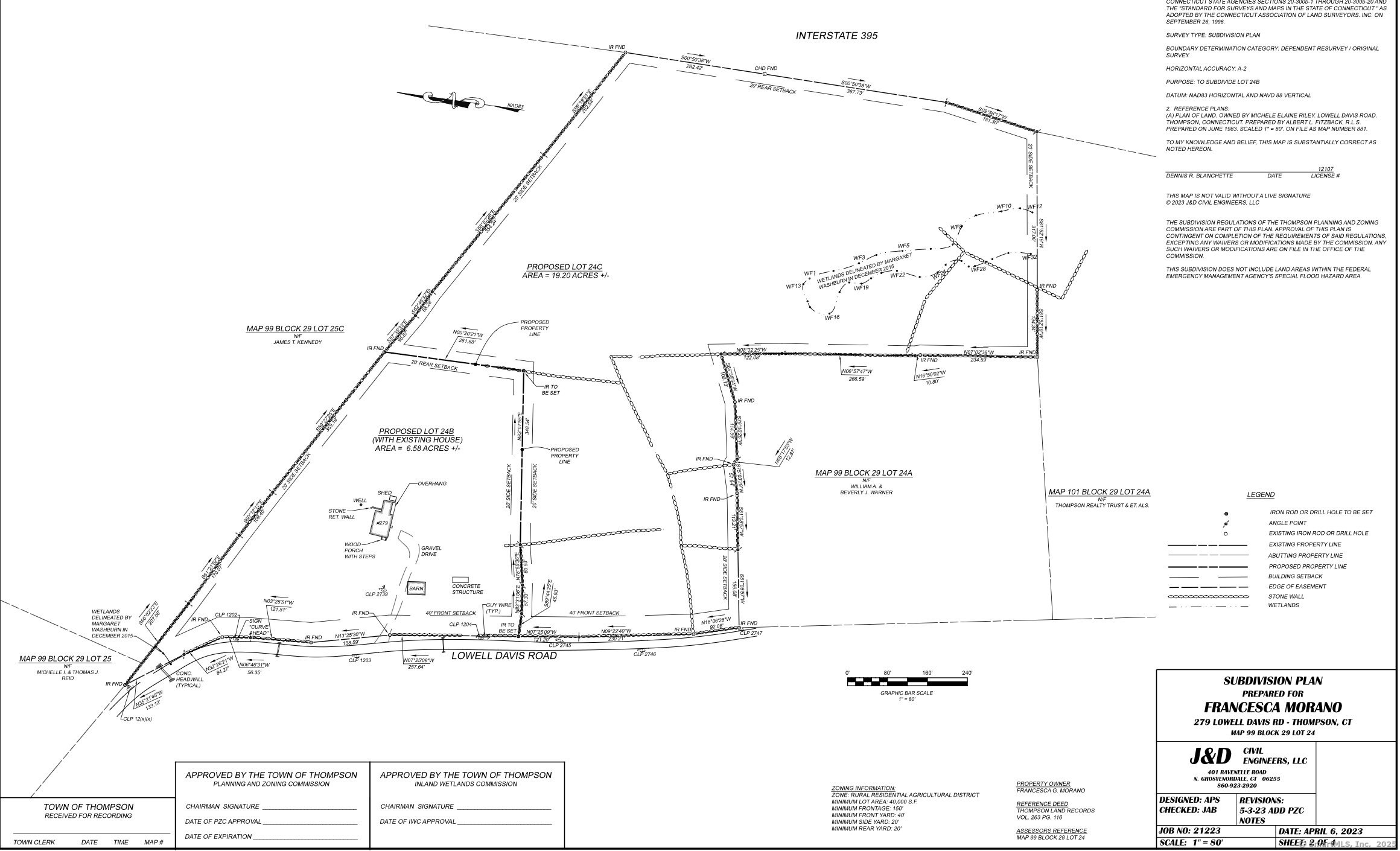 Lowell Davis Road Thompson CT 06255