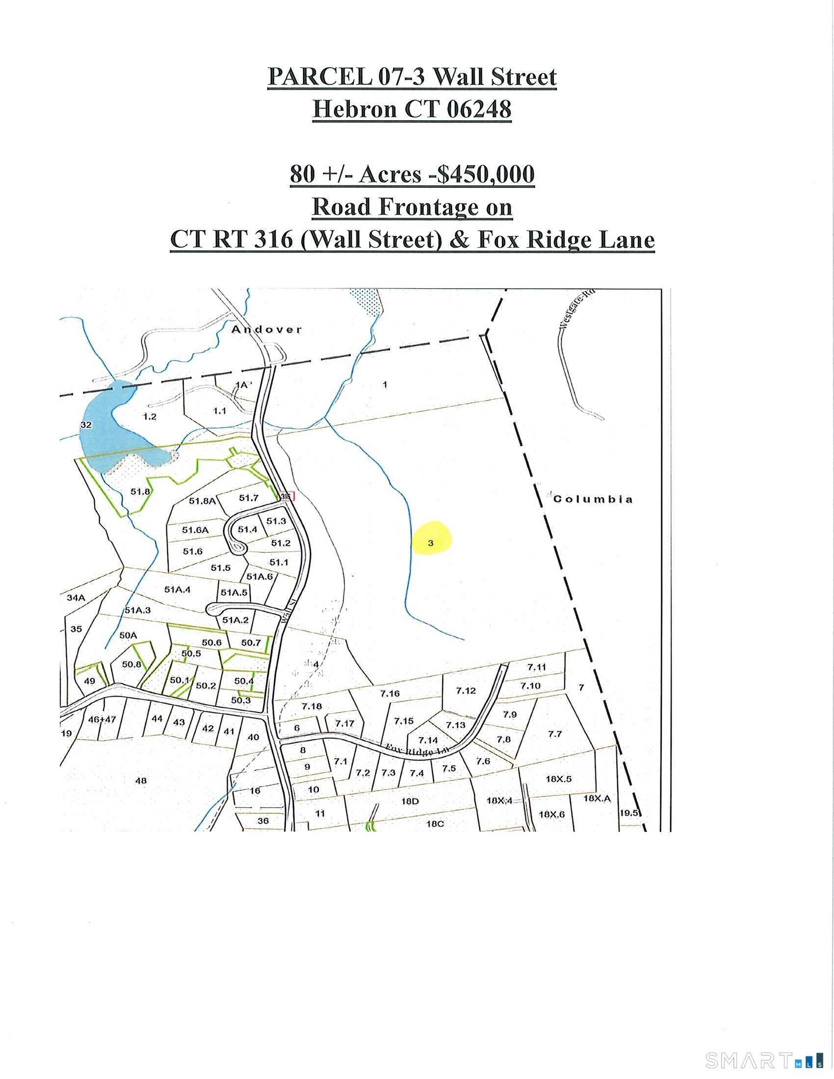 Parcel 07-3 Wall Street Hebron CT 06248