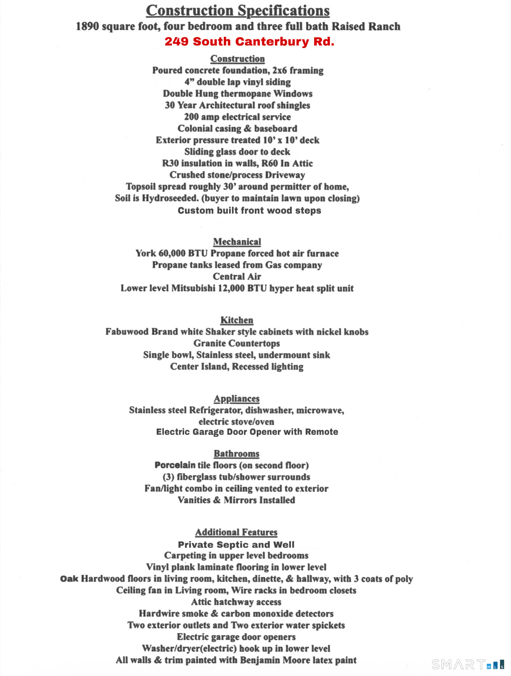 249 South Canterbury Road Canterbury CT 06331