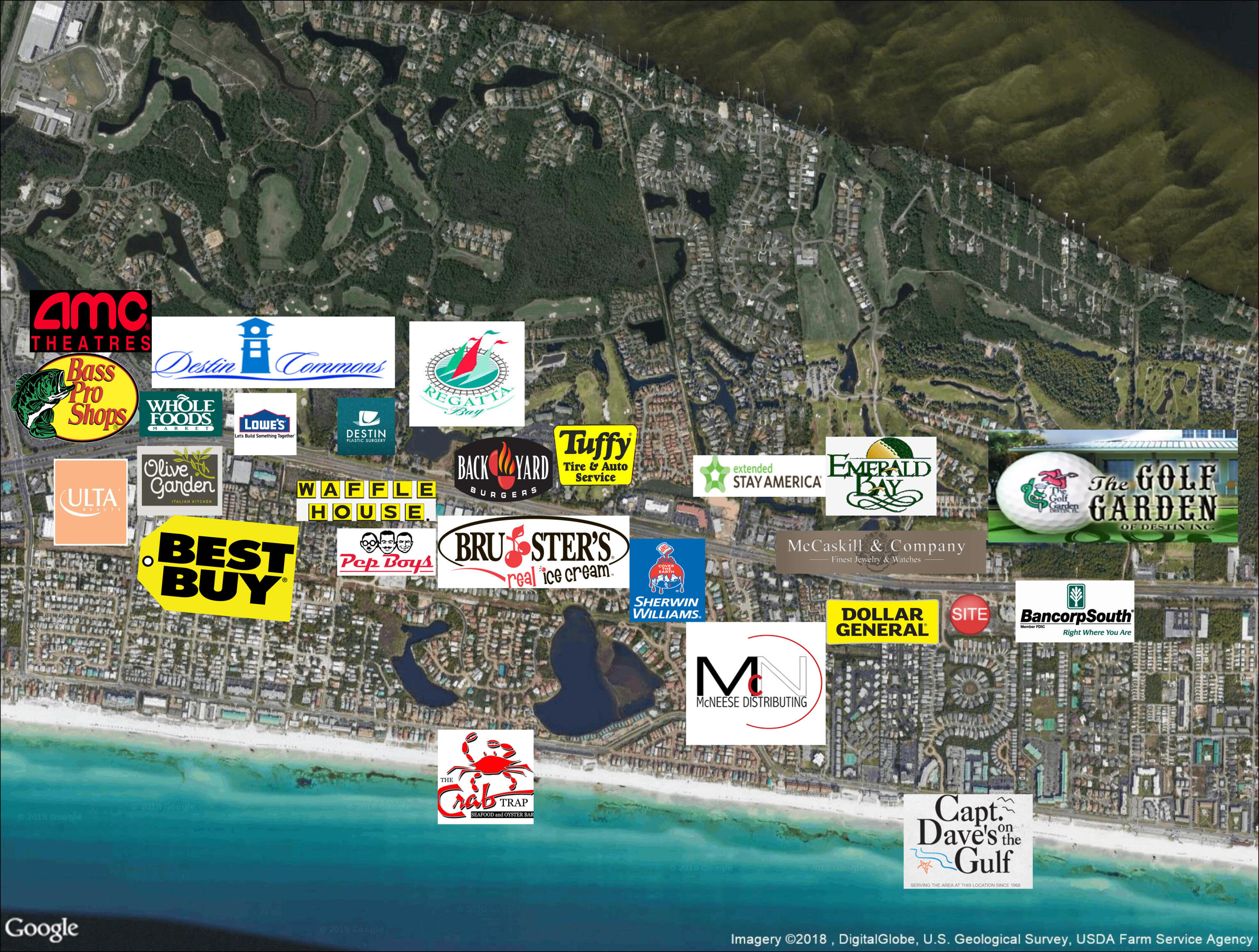1.5 Acres ~ Highway 98 Frontage Miramar Beach FL 32550