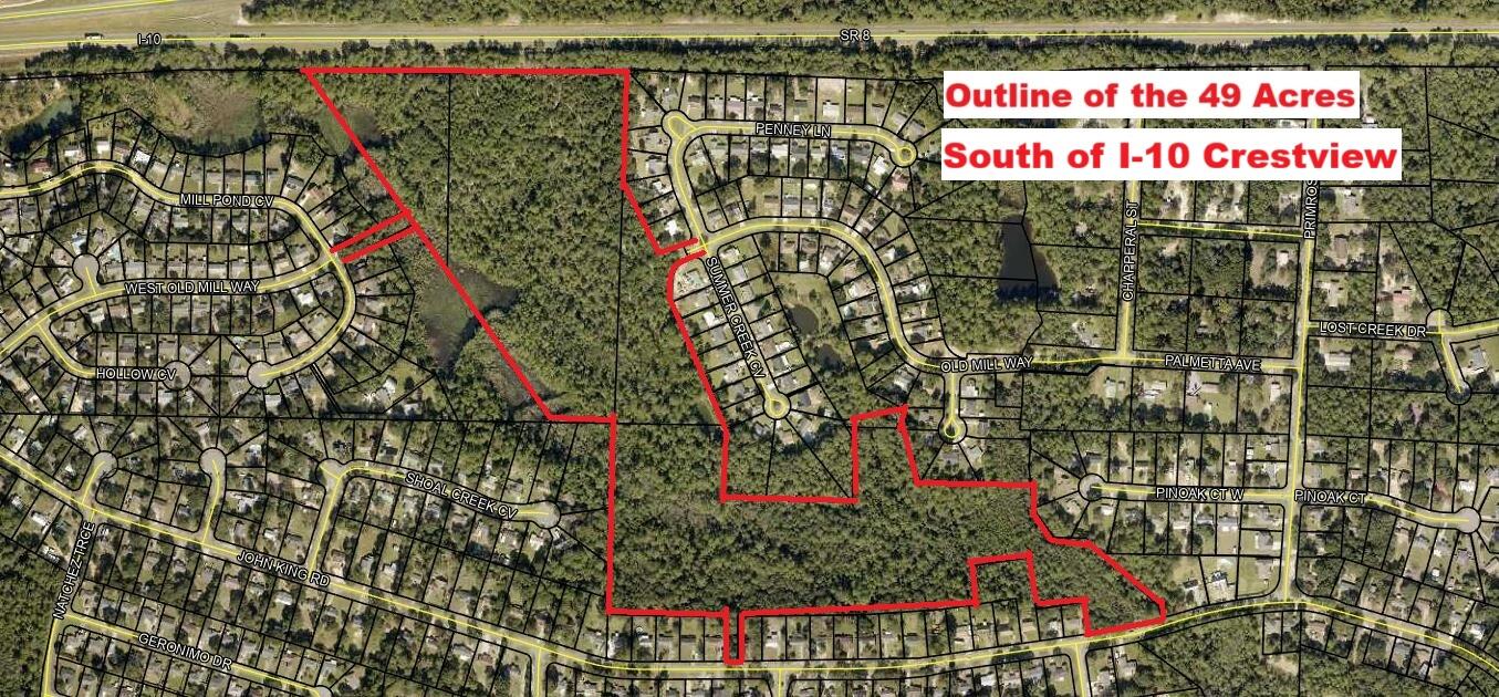 Crestview FL, 49 Acres Summer Ck, W. Old Mill, John K Road