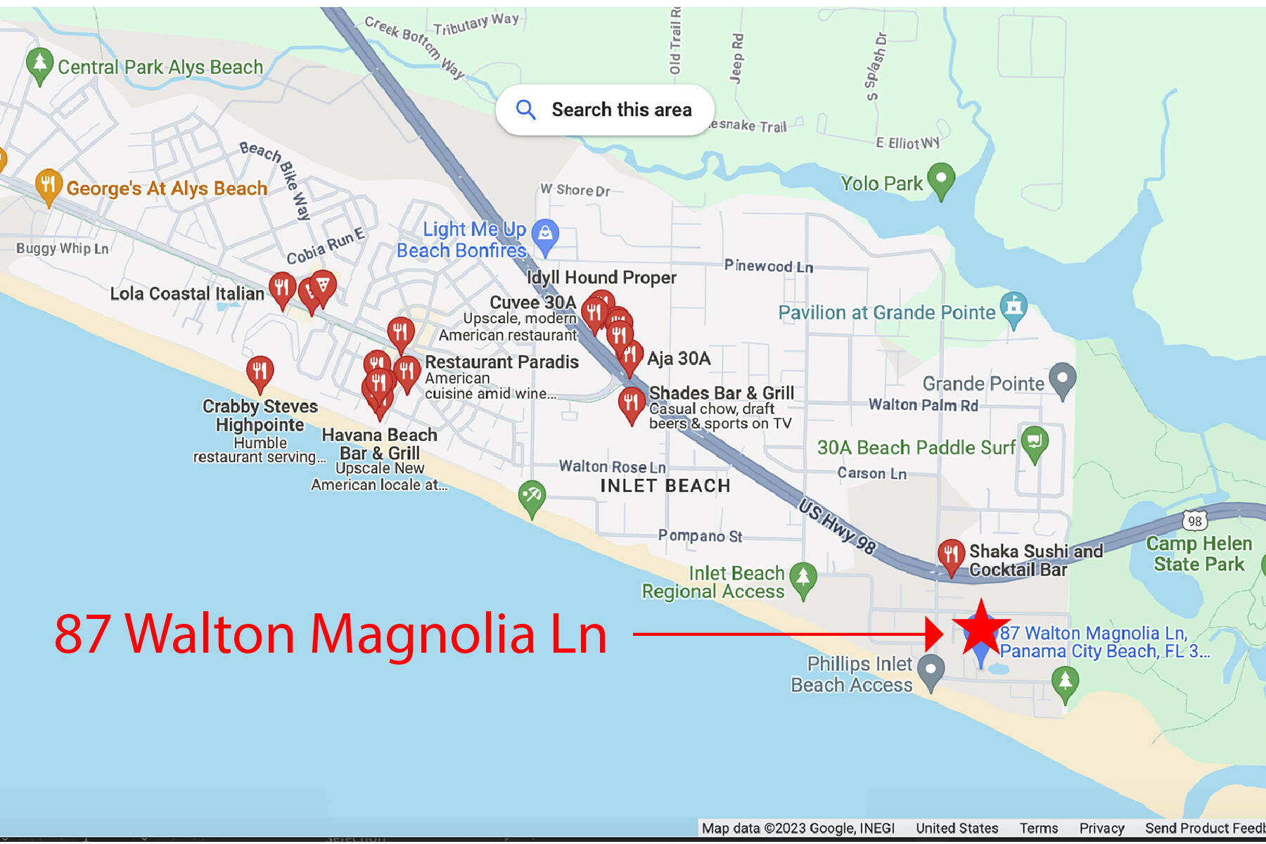 87 Walton Magnolia Lane Inlet Beach FL 32461