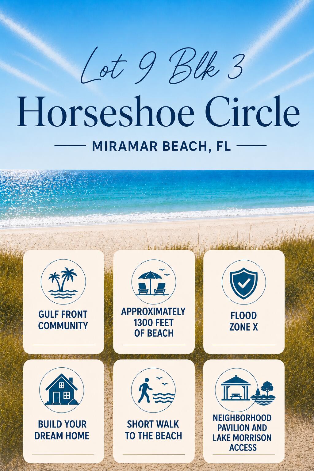 Lot 9 Blk3 Horseshoe Circle Miramar Beach FL 32550